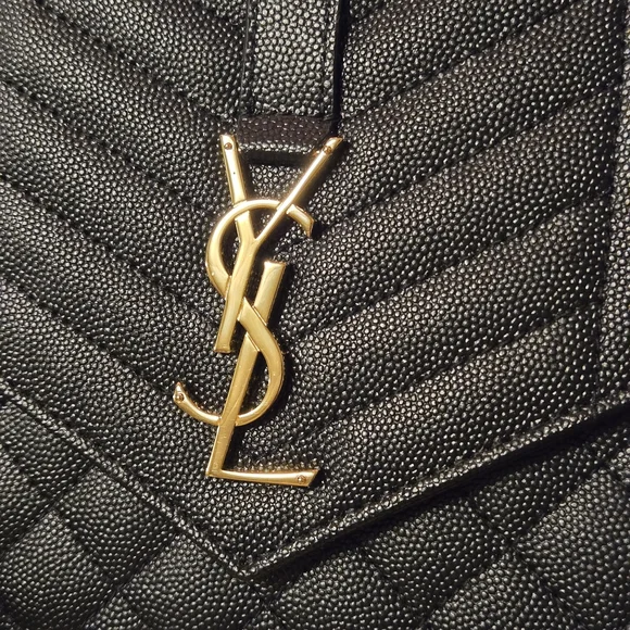 Saint Laurent Black Quilted Leather Clutch - Picture 8 of 16